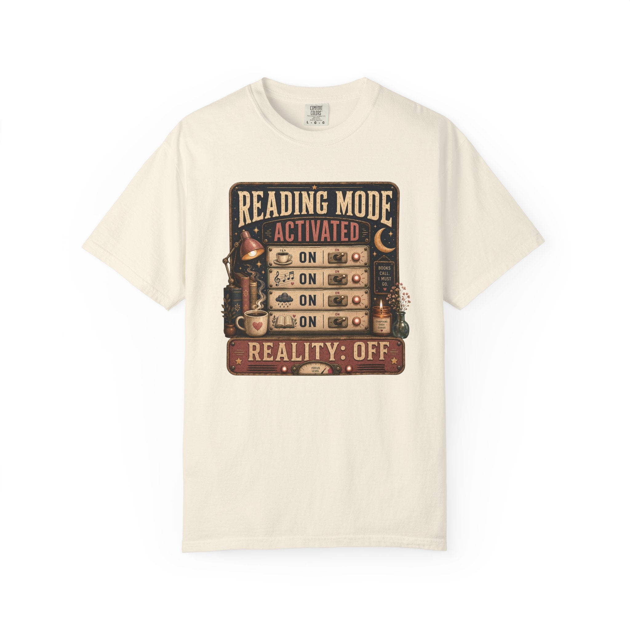 Reading Mode Activated T-Shirt — 'Reality: Off' Vintage Booklover Tee