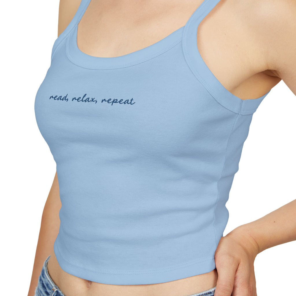 Read, Relax, Repeat | Women's Spaghetti Strap Tank Top