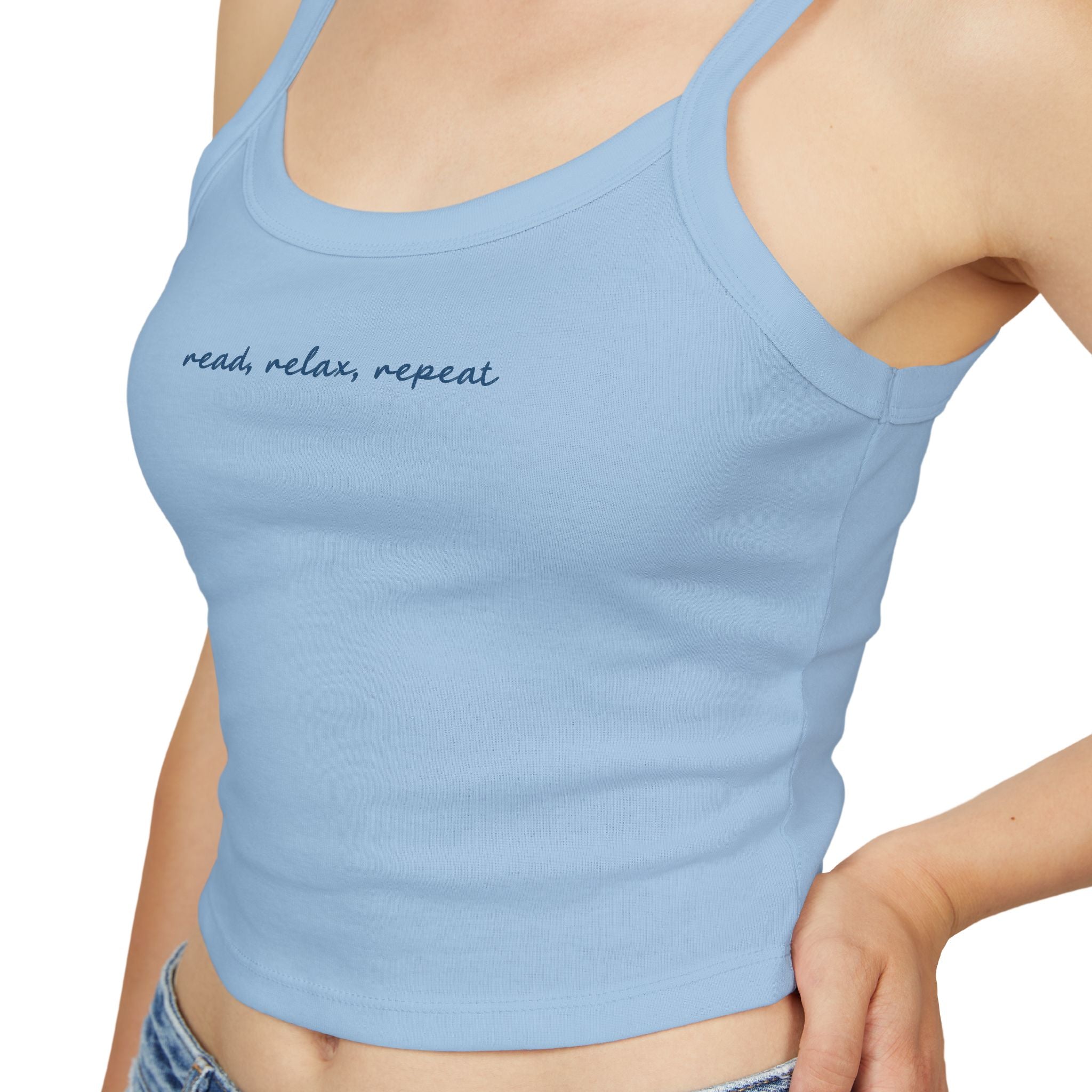 Read, Relax, Repeat | Women's Spaghetti Strap Tank Top