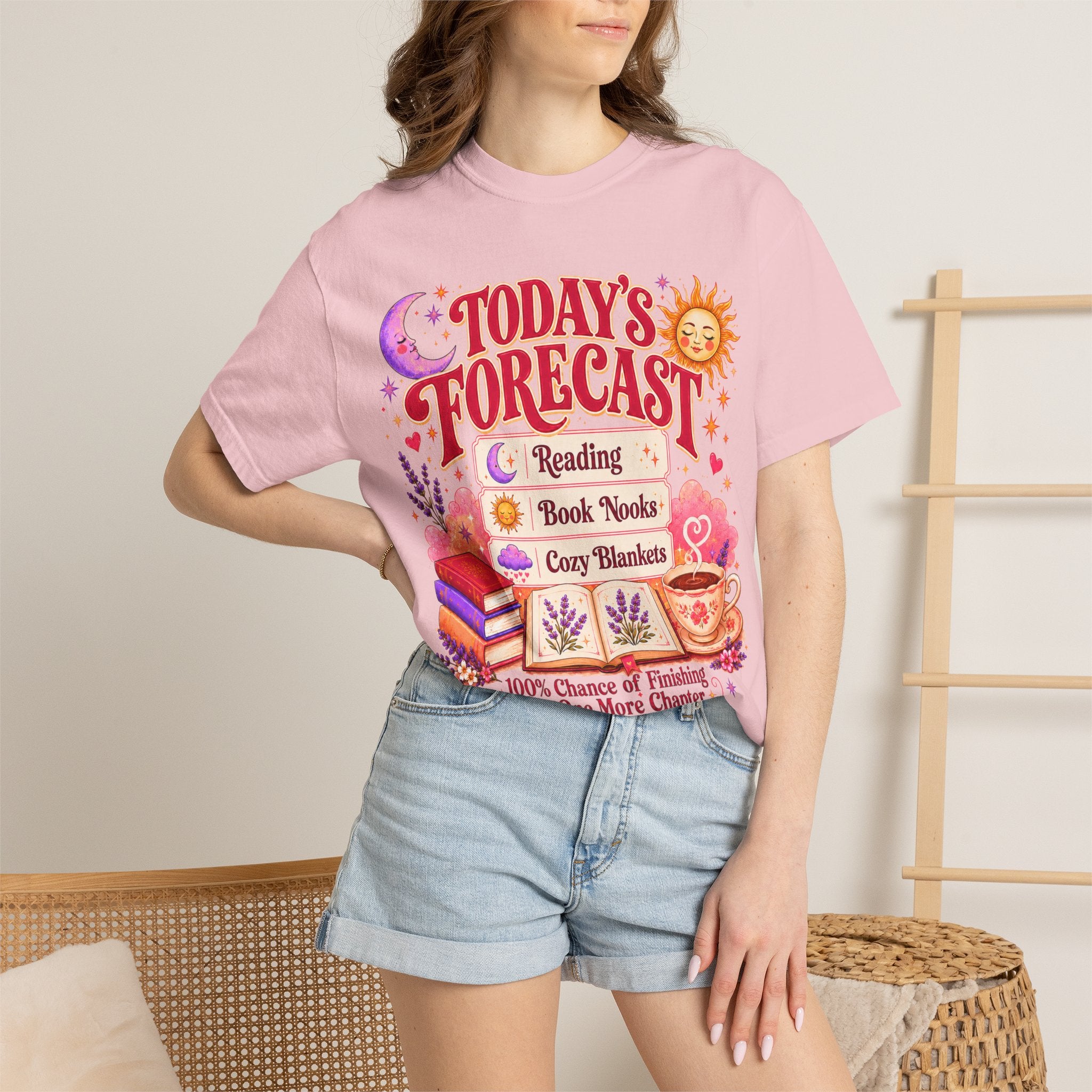 A Bookish Forecast Graphic T-Shirt