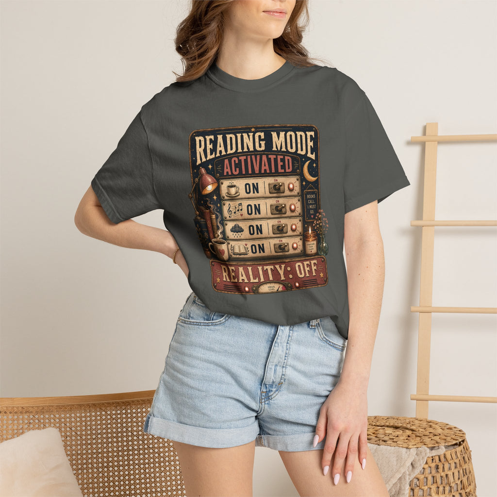 Reading Mode Activated T-Shirt — 'Reality: Off' Vintage Booklover Tee