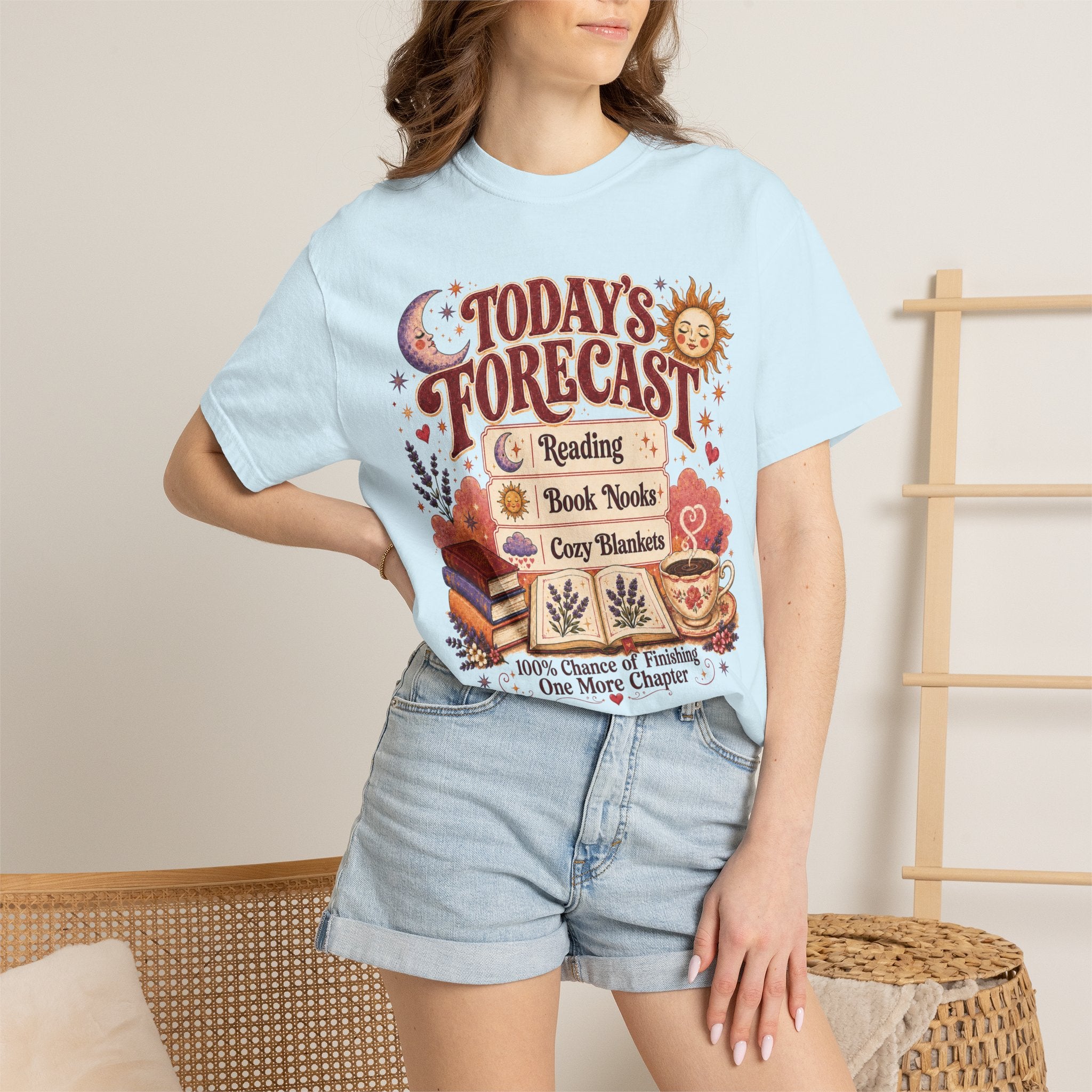 A Bookish Forecast Graphic T-Shirt