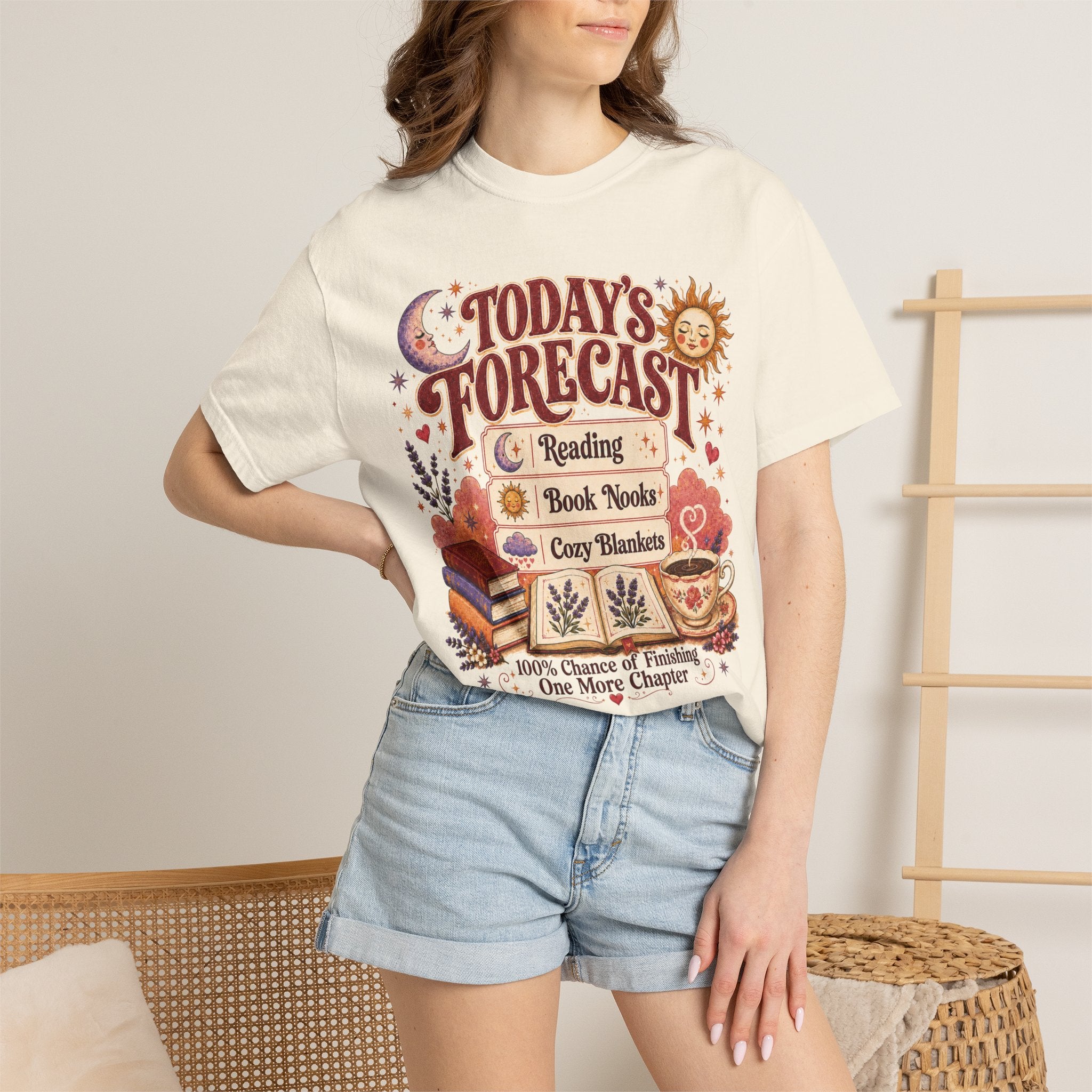 A Bookish Forecast Graphic T-Shirt