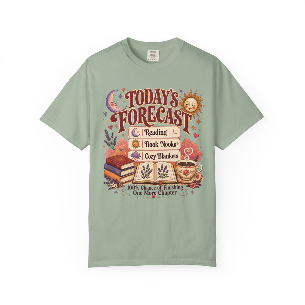 A Bookish Forecast Graphic T-Shirt