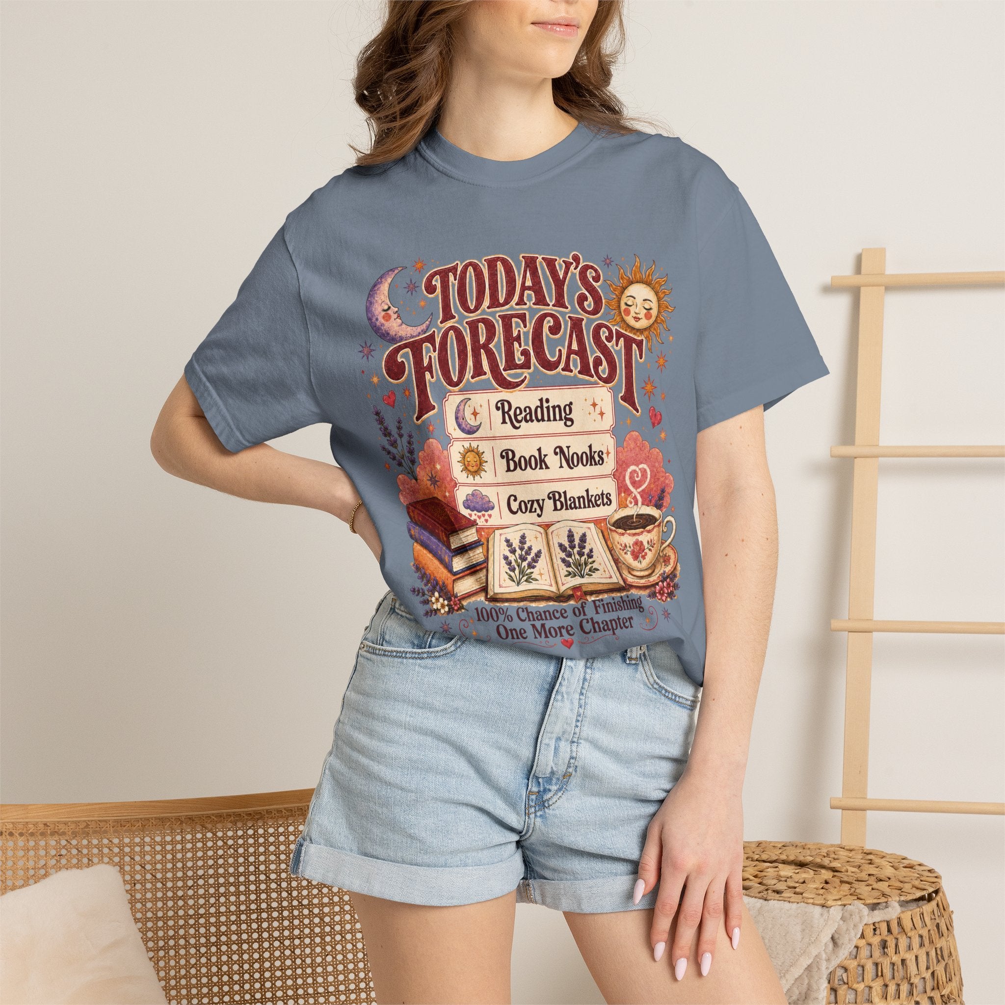A Bookish Forecast Graphic T-Shirt