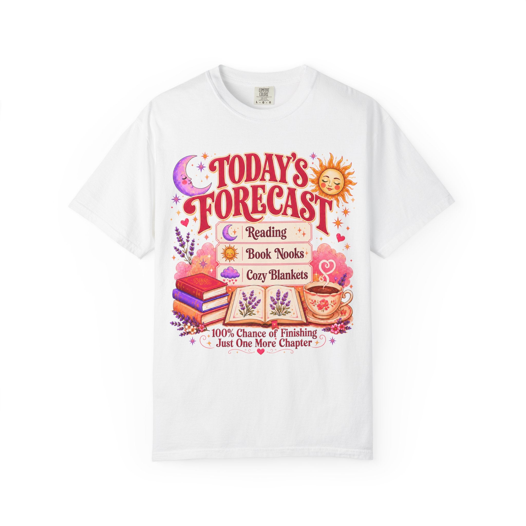 A Bookish Forecast Graphic T-Shirt