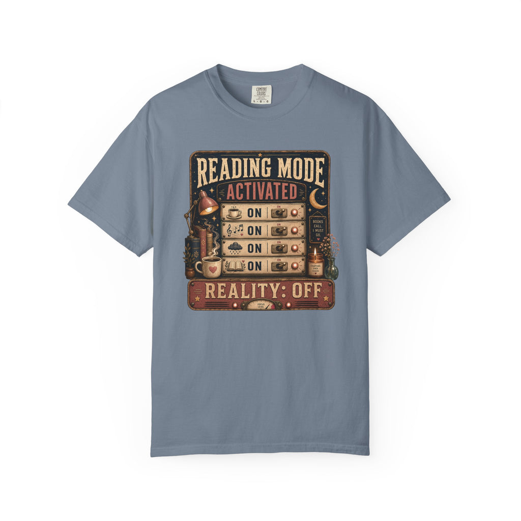 Reading Mode Activated T-Shirt — 'Reality: Off' Vintage Booklover Tee