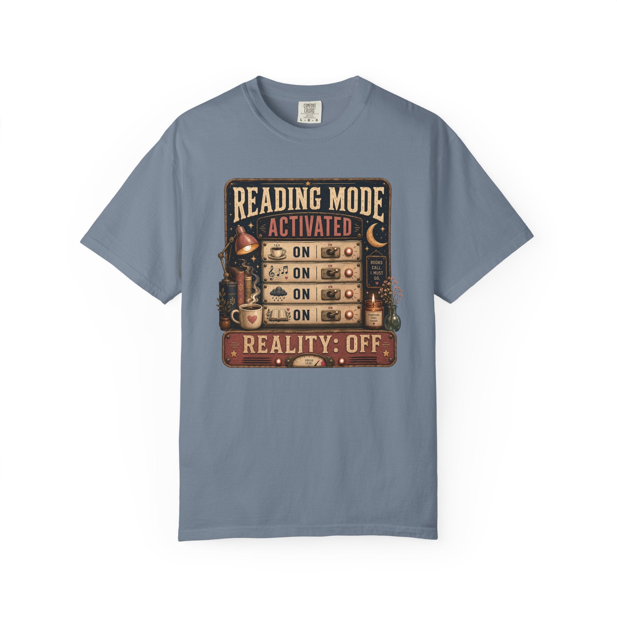 Reading Mode Activated T-Shirt — 'Reality: Off' Vintage Booklover Tee