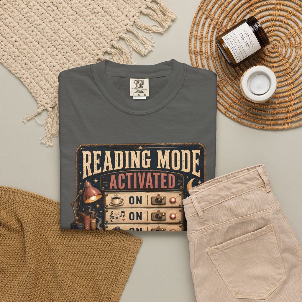Reading Mode Activated T-Shirt — 'Reality: Off' Vintage Booklover Tee