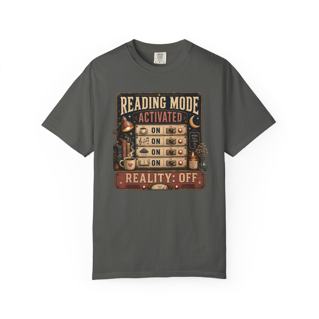 Reading Mode Activated T-Shirt — 'Reality: Off' Vintage Booklover Tee