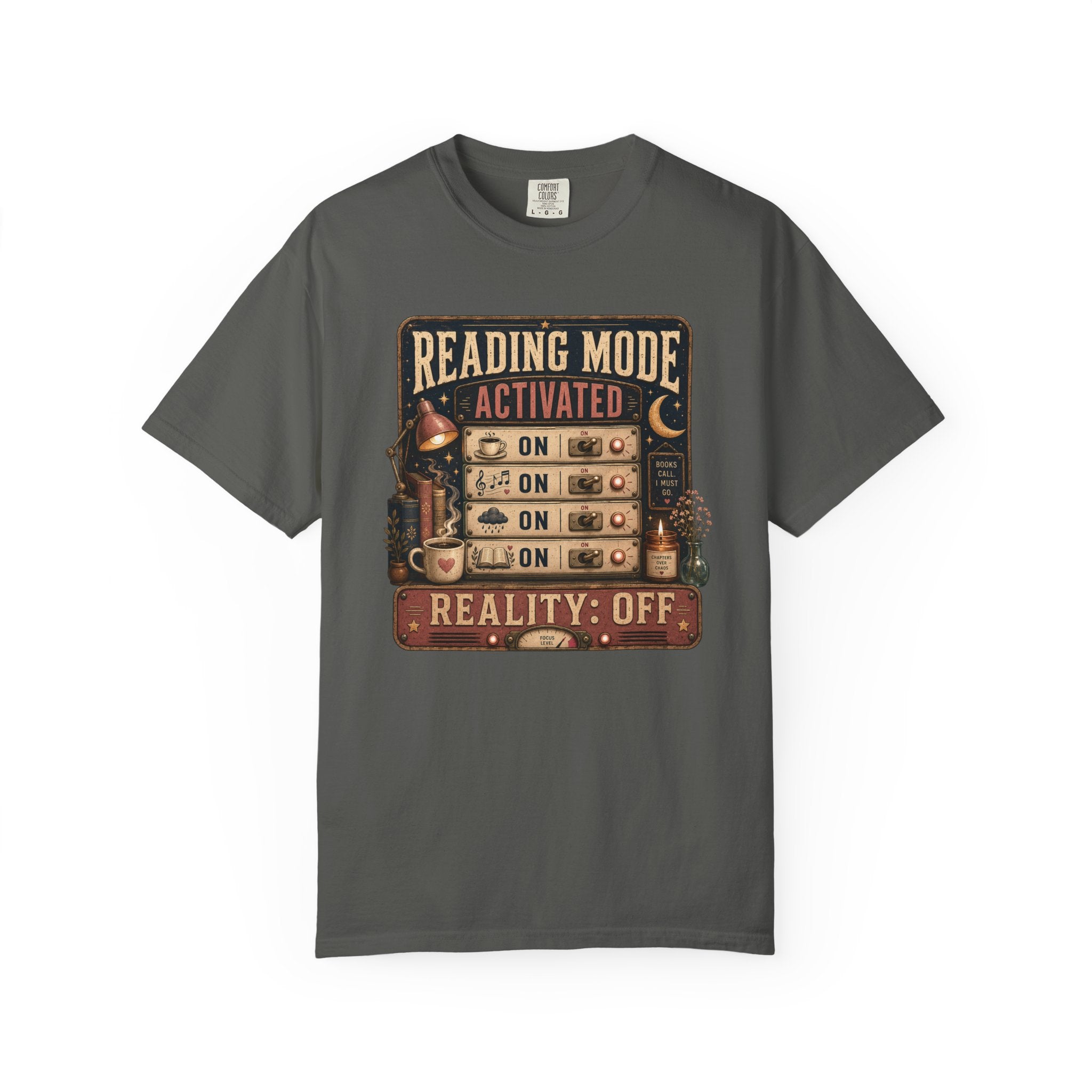 Reading Mode Activated T-Shirt — 'Reality: Off' Vintage Booklover Tee