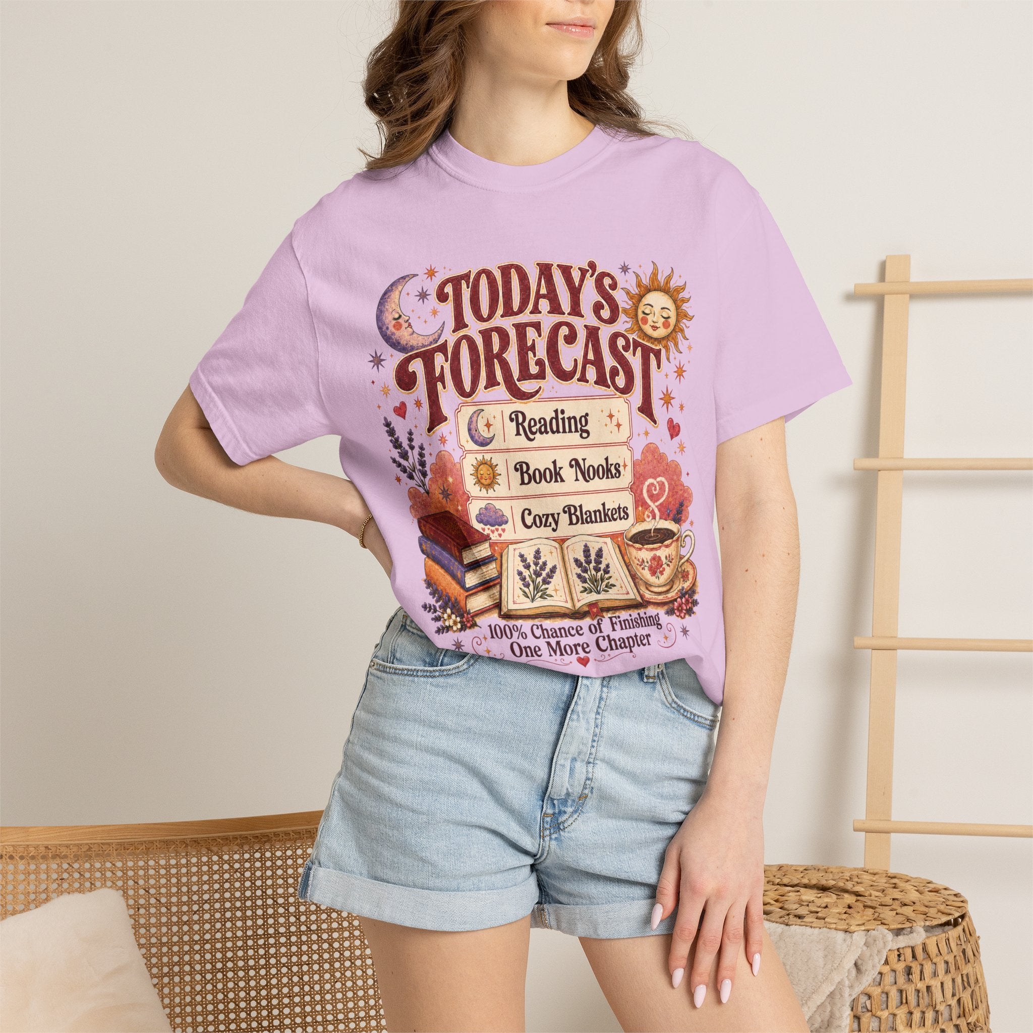 A Bookish Forecast Graphic T-Shirt