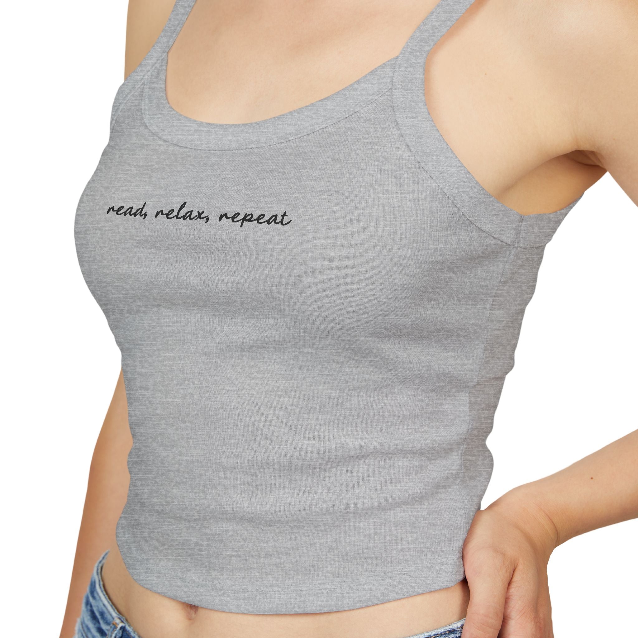 Read, Relax, Repeat | Women's Spaghetti Strap Tank Top