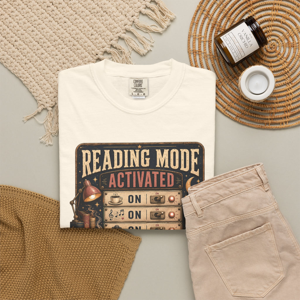 Reading Mode Activated T-Shirt — 'Reality: Off' Vintage Booklover Tee