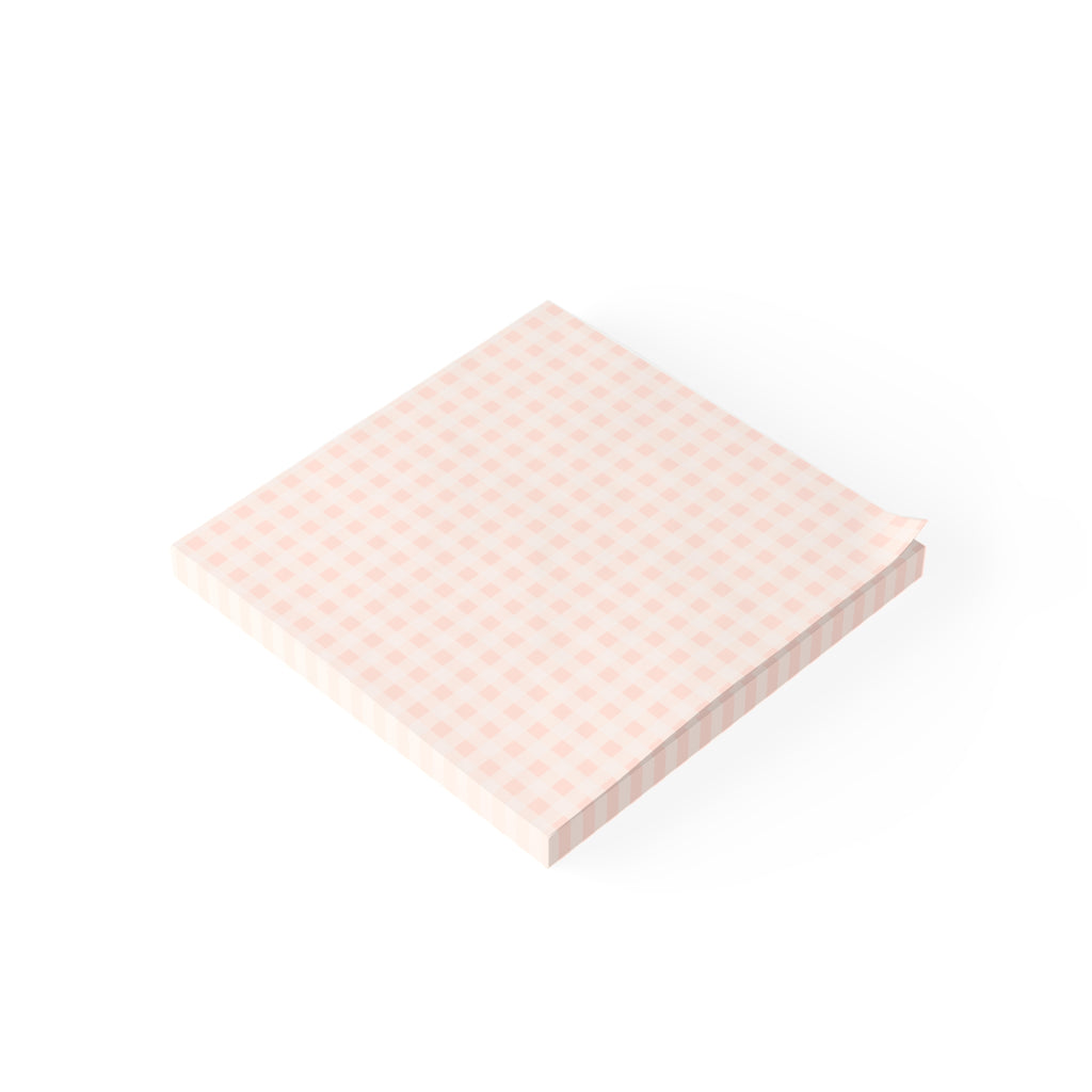 Pink Gingham Post-it® Note Pads