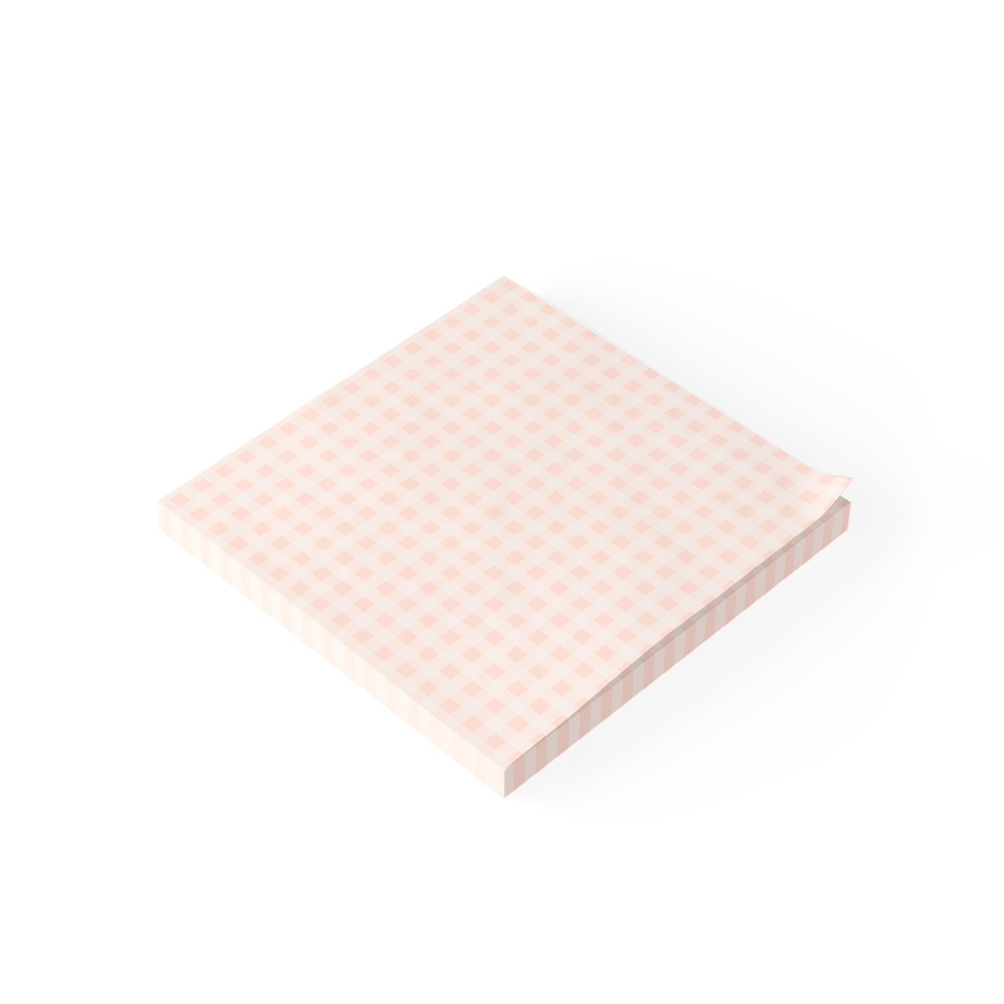 Pink Gingham Post-it® Note Pads