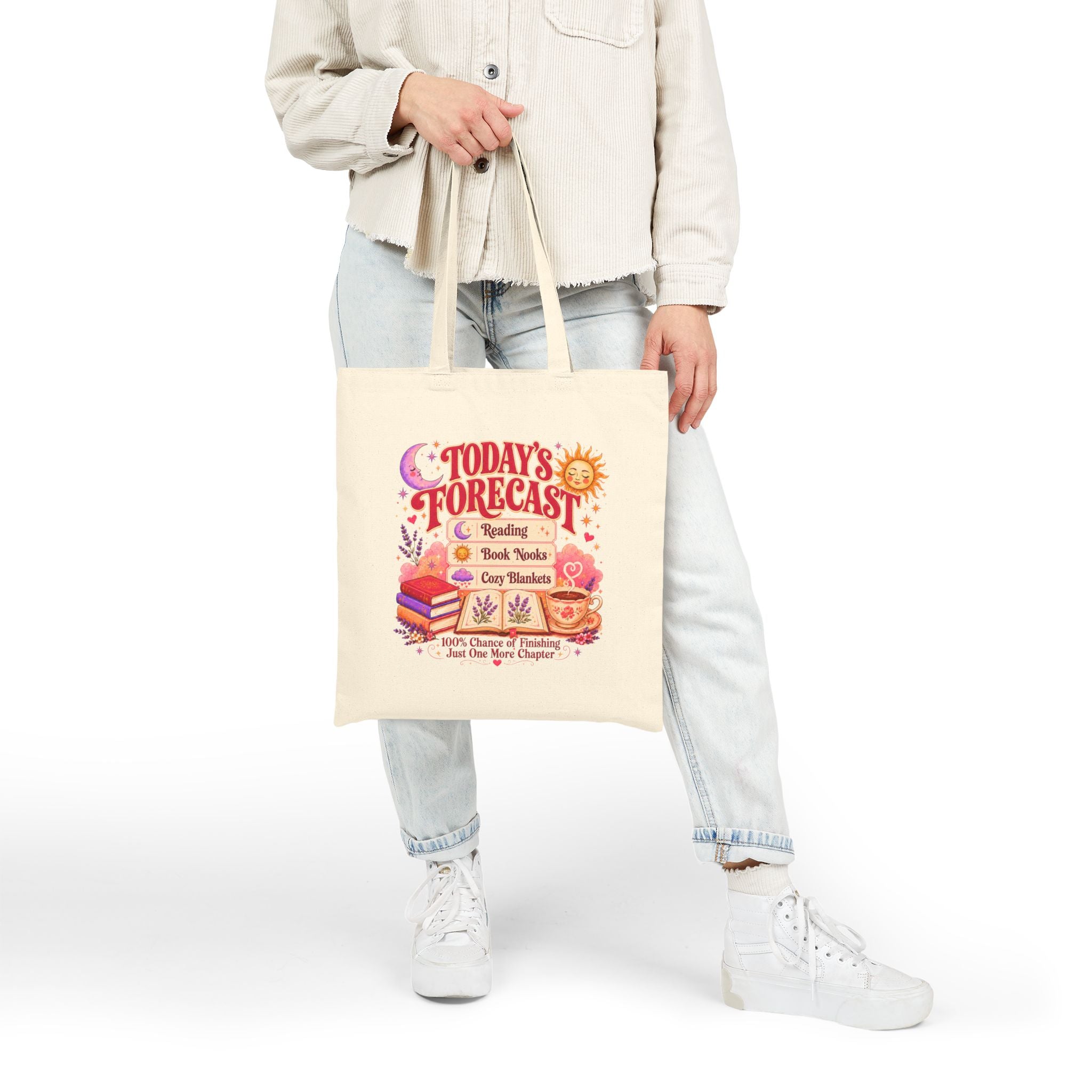 A Bookish Forecast Tote Bag