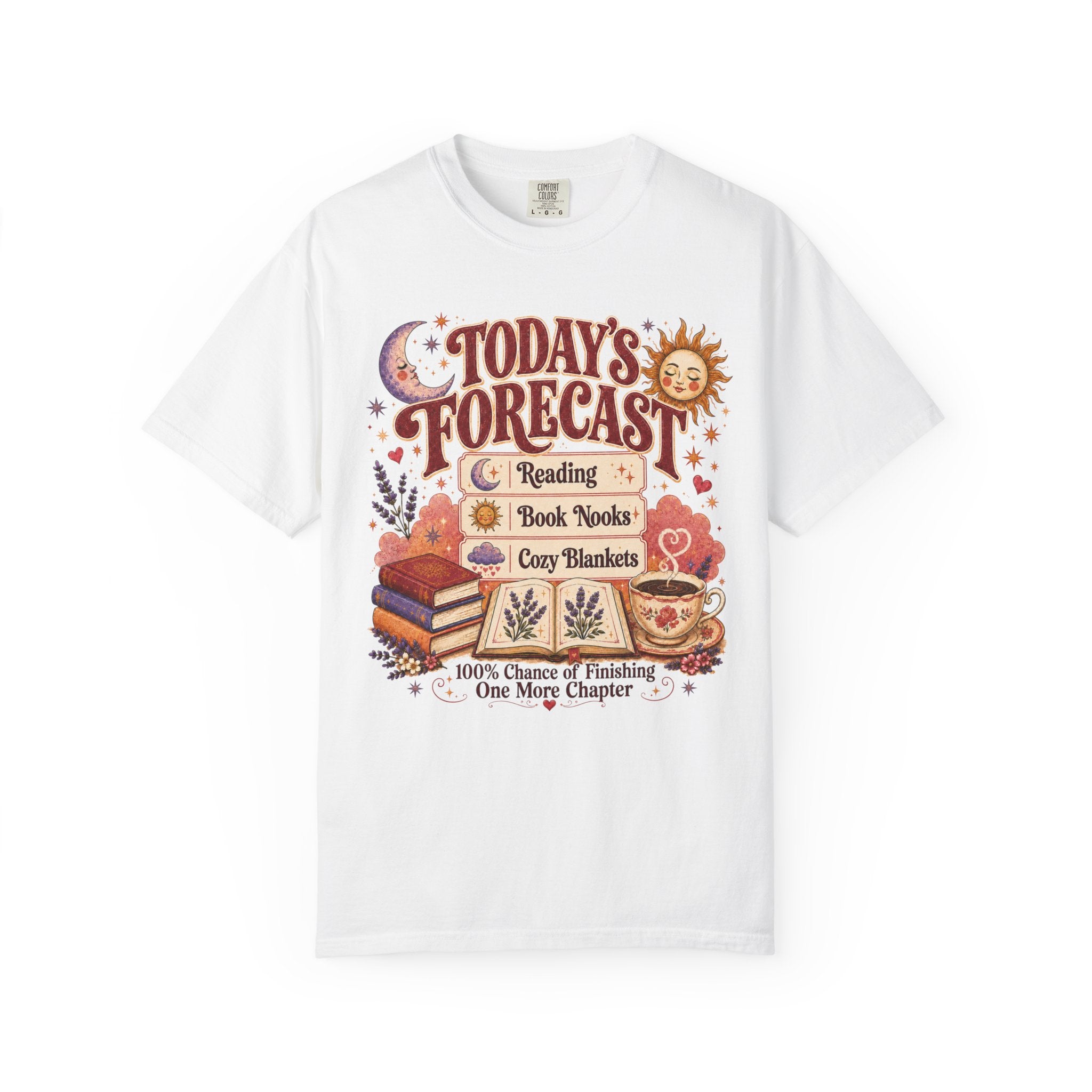 A Bookish Forecast Graphic T-Shirt