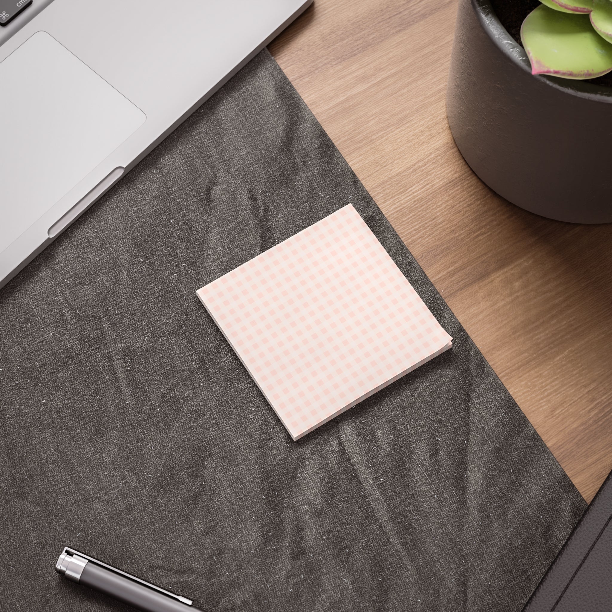 Pink Gingham Post-it® Note Pads