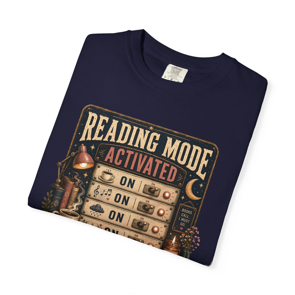 Reading Mode Activated T-Shirt — 'Reality: Off' Vintage Booklover Tee