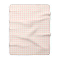 Pink Gingham Sherpa Fleece Blanket