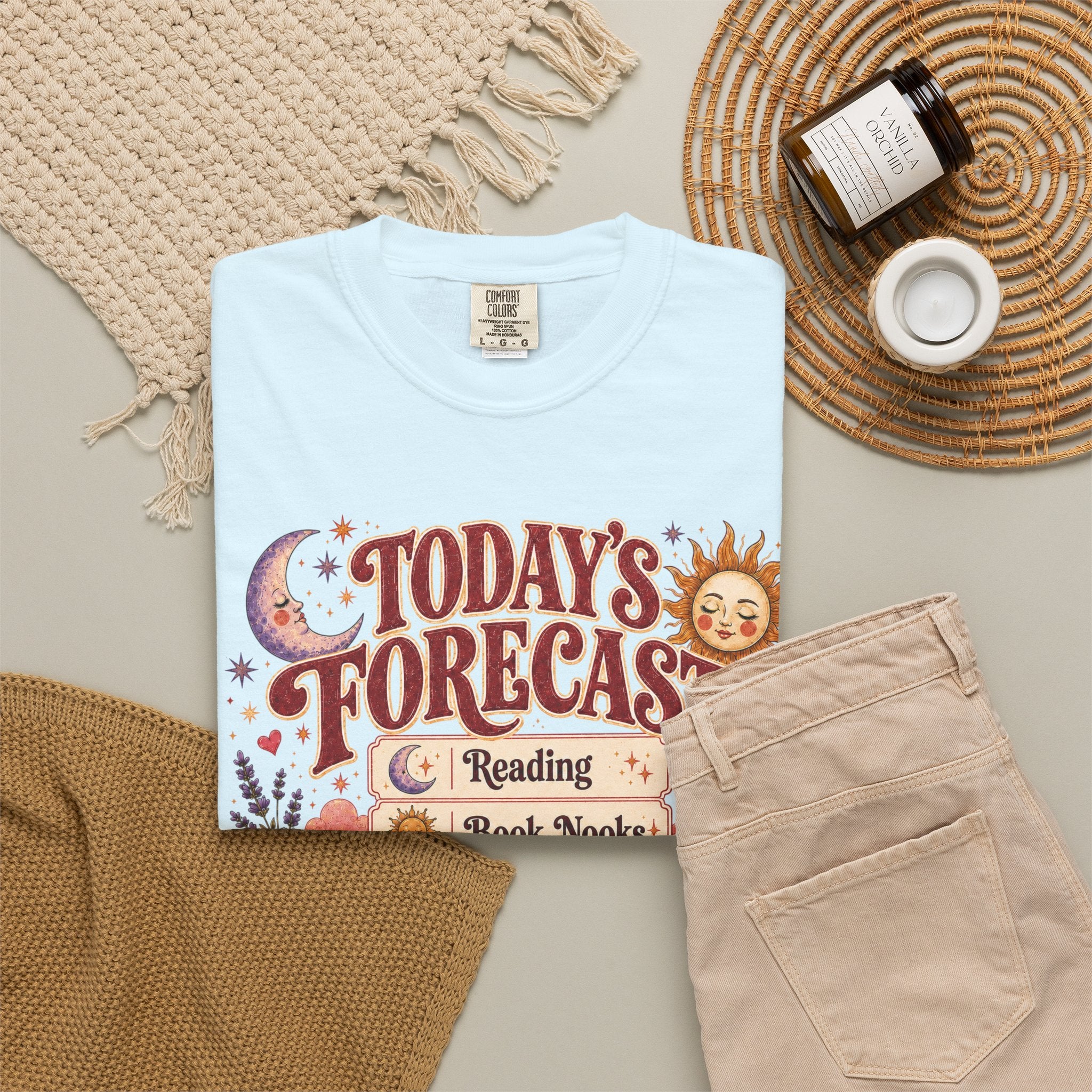 A Bookish Forecast Graphic T-Shirt