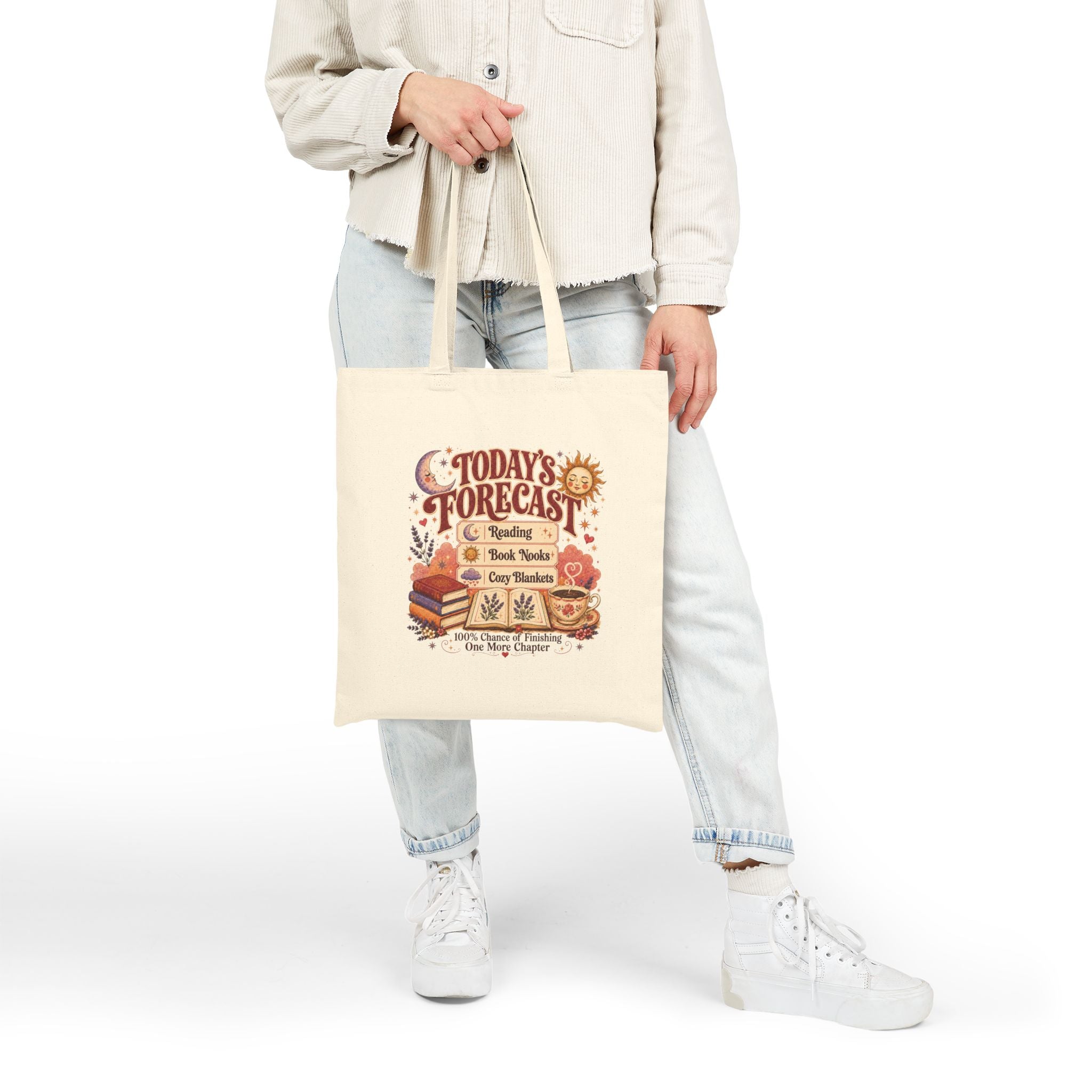 A Bookish Forecast Tote Bag
