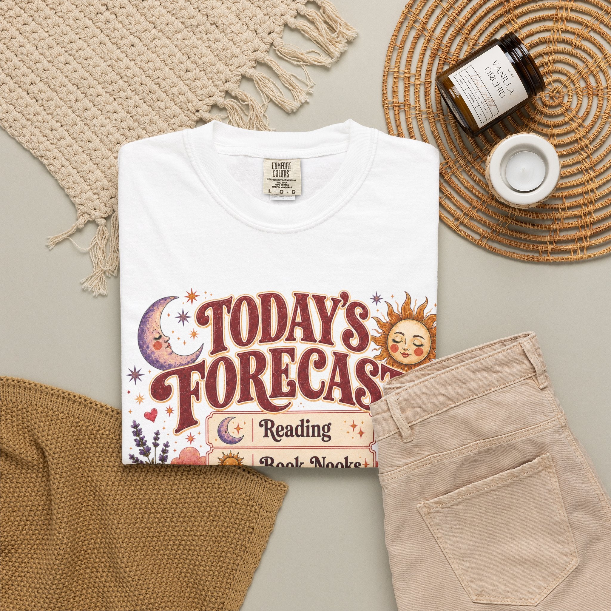 A Bookish Forecast Graphic T-Shirt