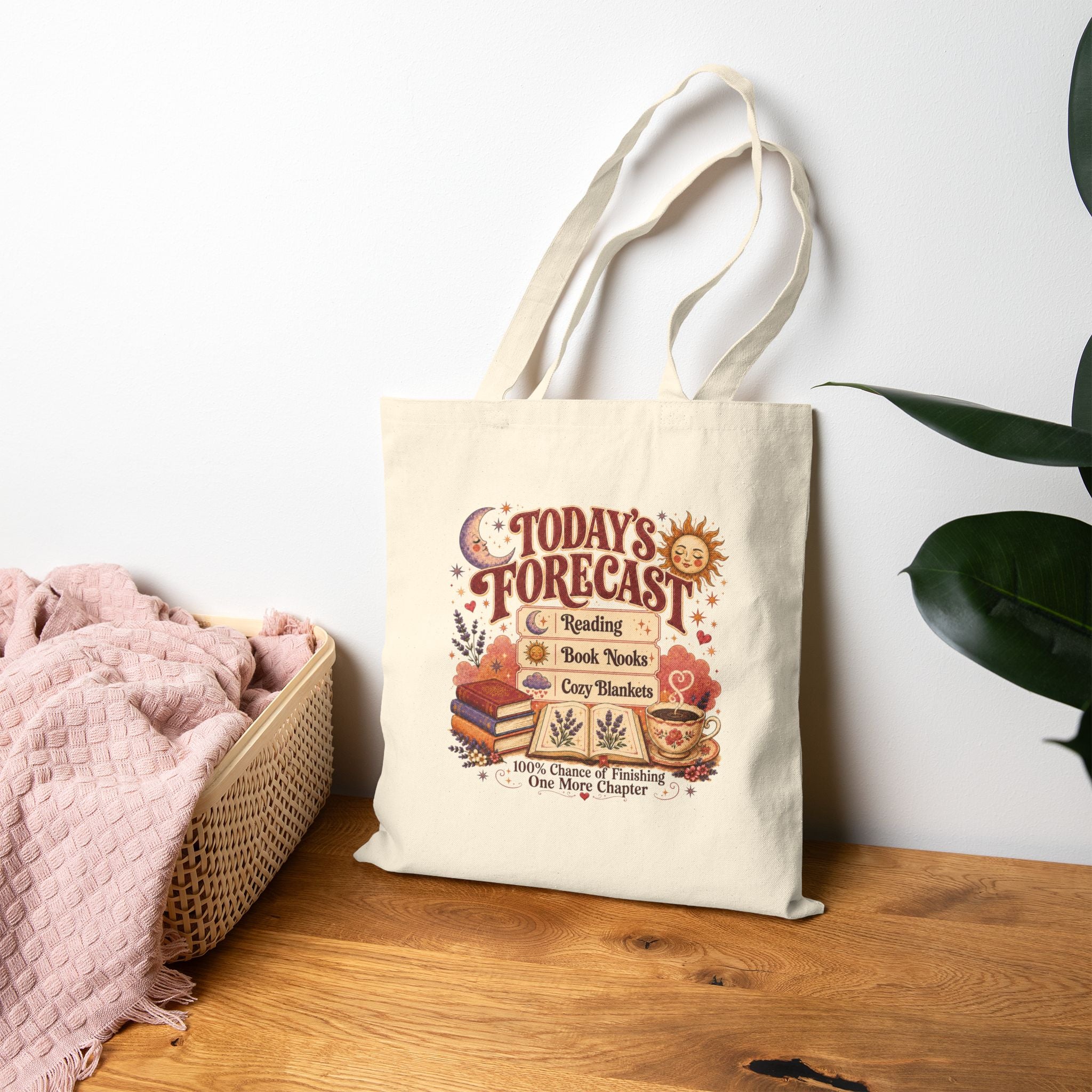 A Bookish Forecast Tote Bag