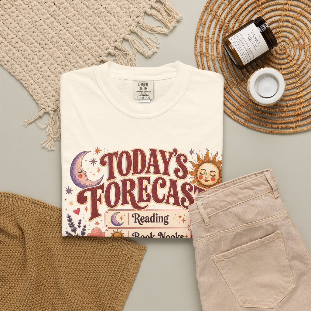 A Bookish Forecast Graphic T-Shirt