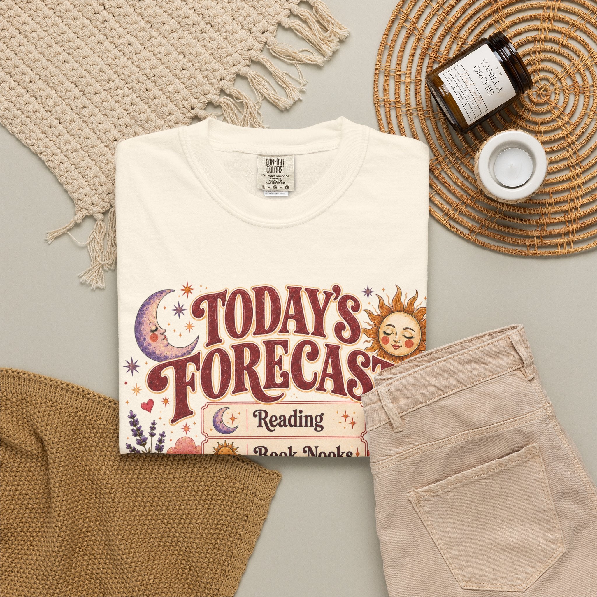 A Bookish Forecast Graphic T-Shirt