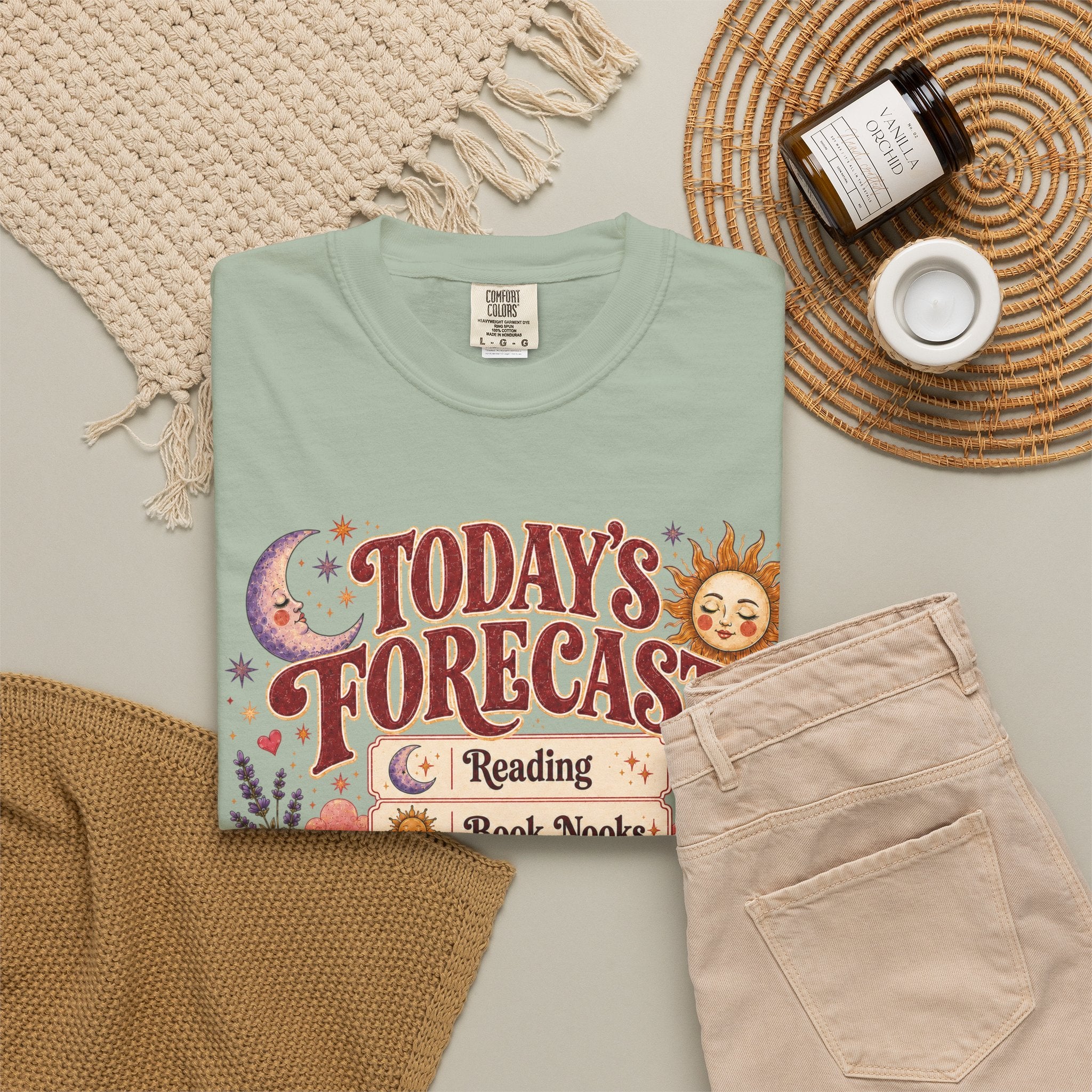 A Bookish Forecast Graphic T-Shirt