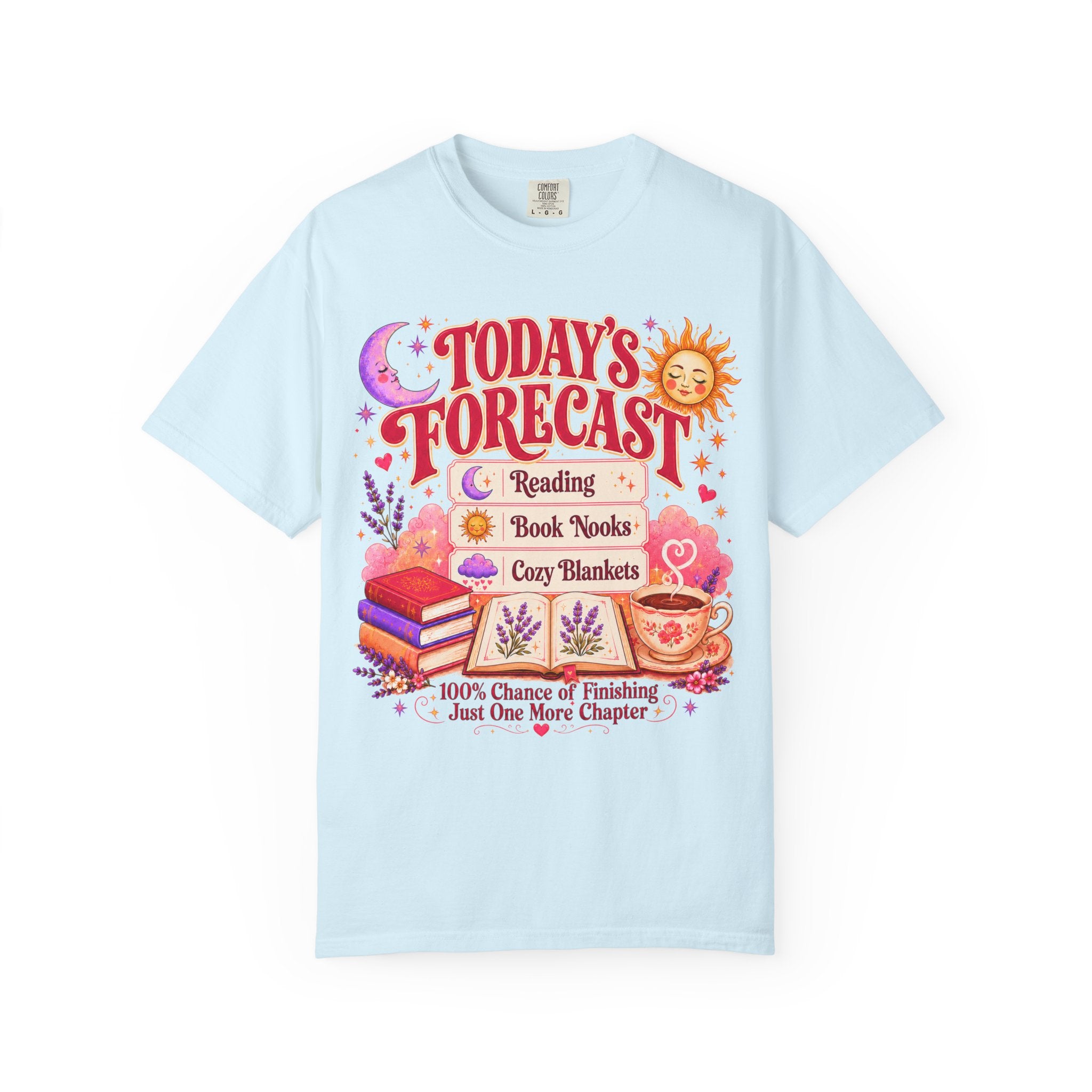 A Bookish Forecast Graphic T-Shirt