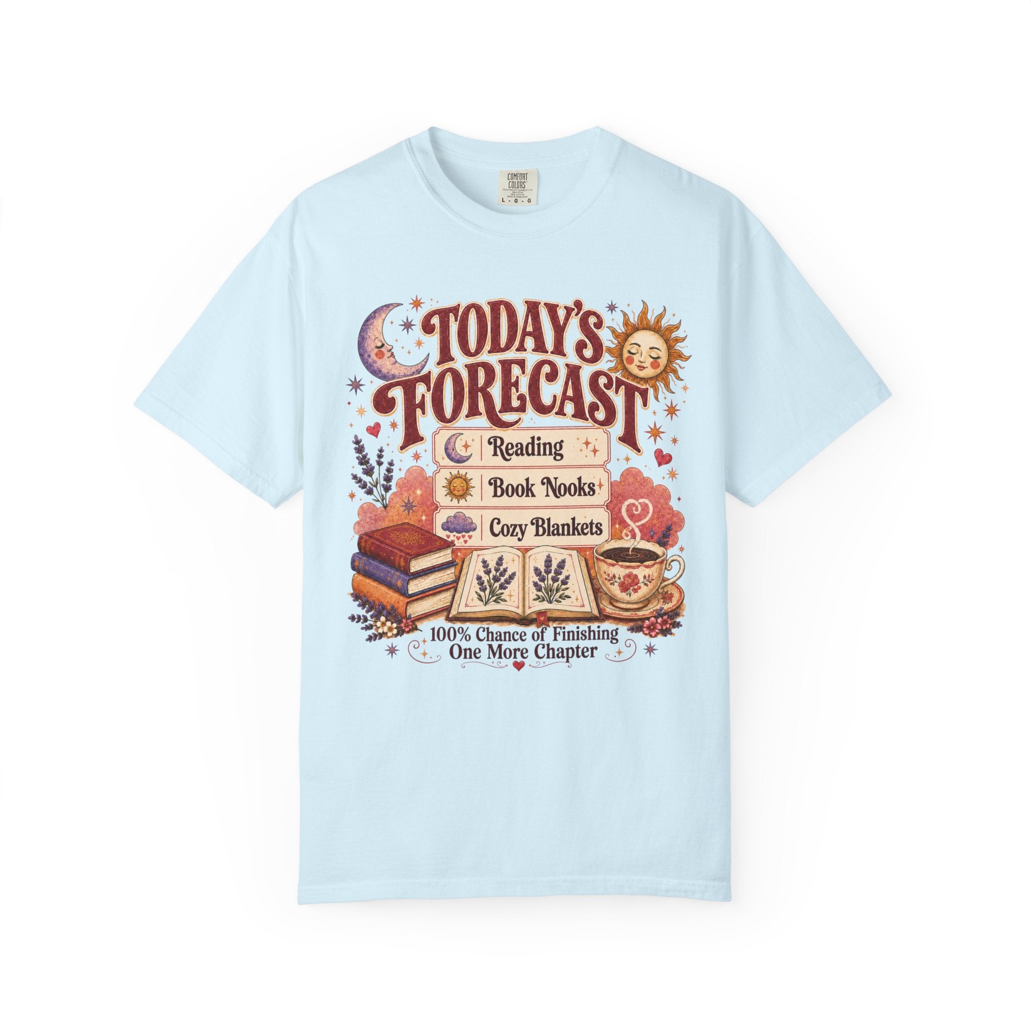 A Bookish Forecast Graphic T-Shirt
