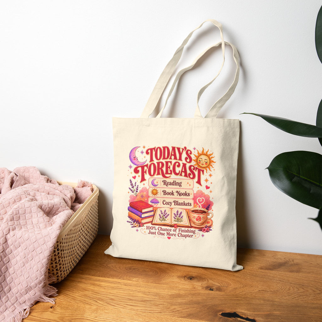 A Bookish Forecast Tote Bag