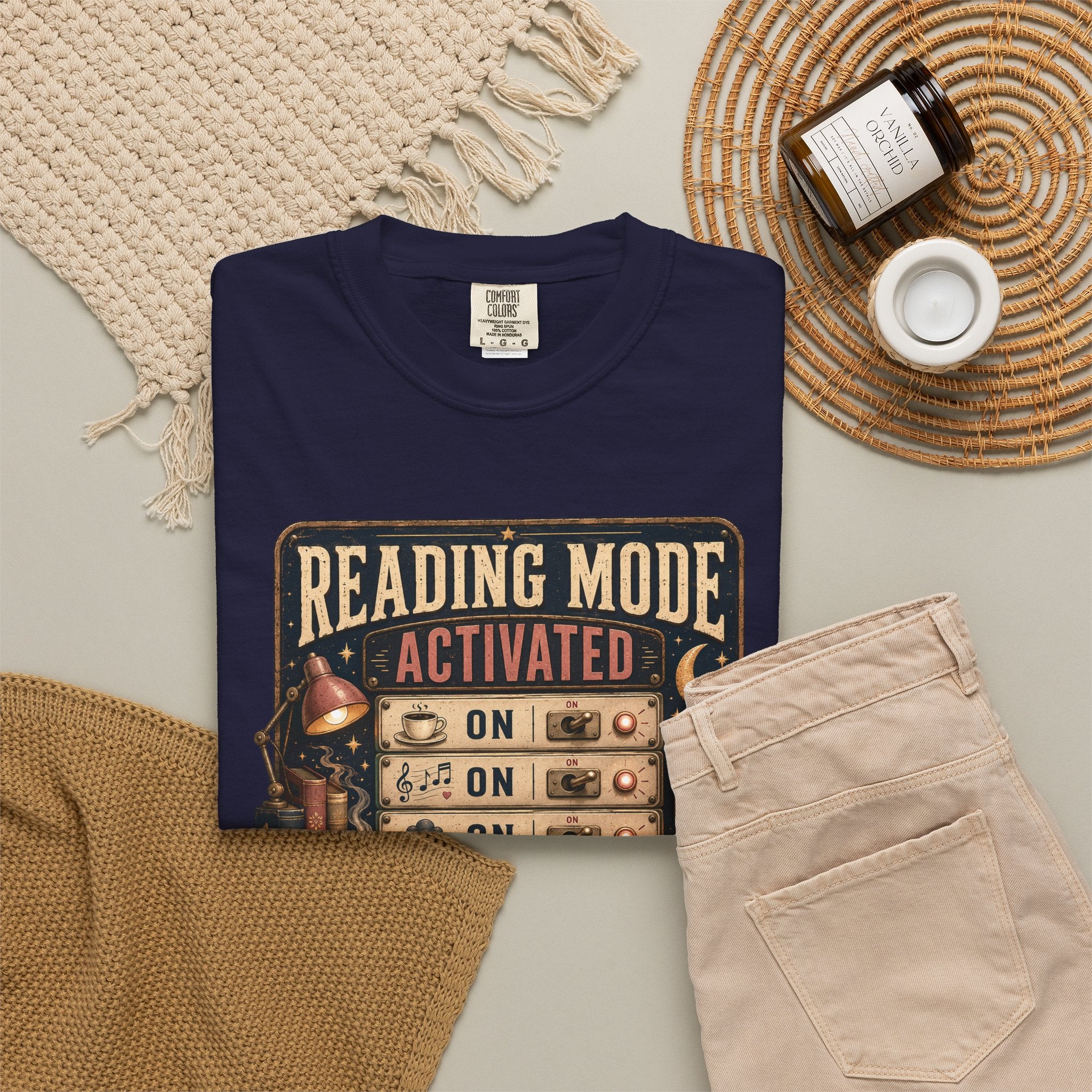 Reading Mode Activated T-Shirt — 'Reality: Off' Vintage Booklover Tee